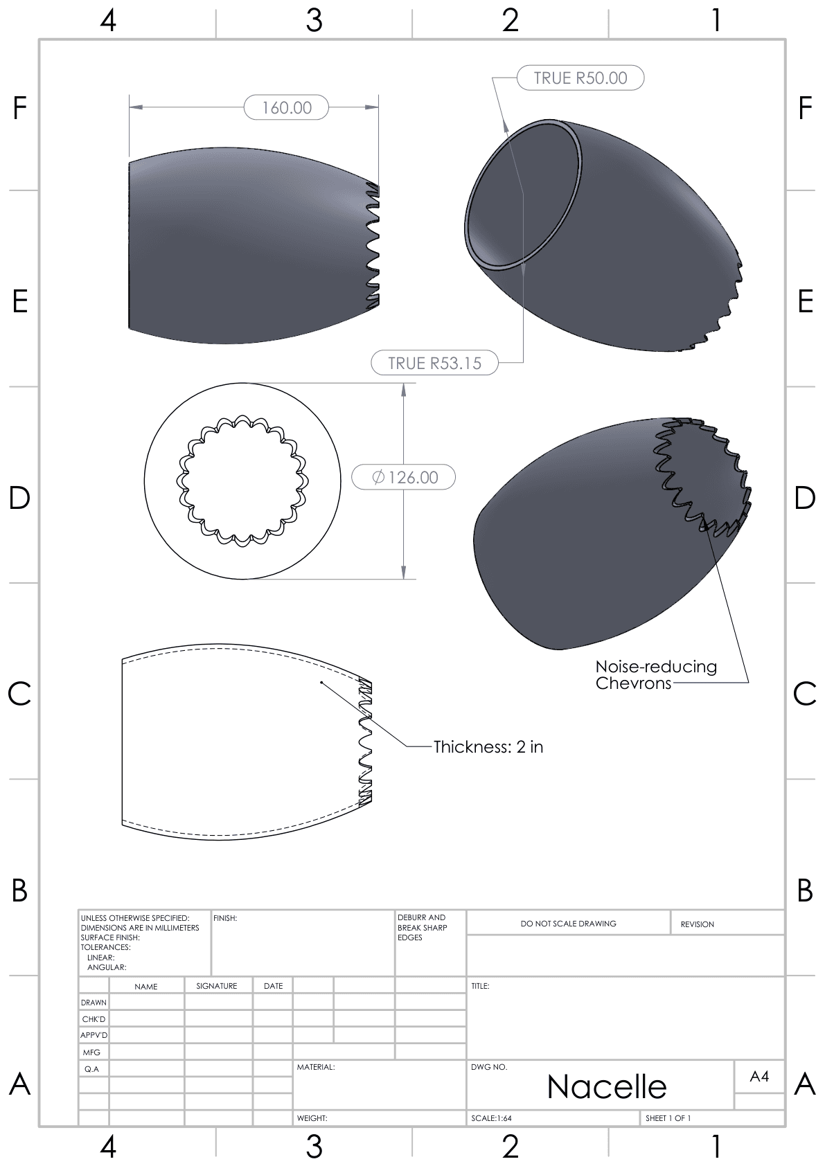 Nacelle engineering drawing